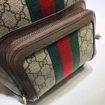 GUCCI Ophidia小號米棕帆布背包-547965：圖片 6