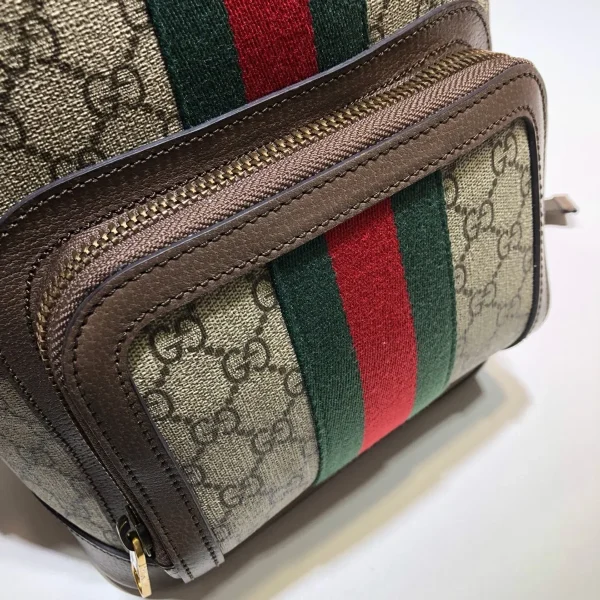 GUCCI Ophidia小號米棕帆布背包-547965：圖片 6