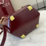 GUCCI Bamboo竹製開心果綠皮革手提包-805832：圖片 8