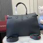 GUCCI Soft Leather手袋灰柔皮革手提包-796761：圖片 4