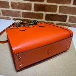 GUCCI Diana小號橙色皮革手提包-702721：圖片 5