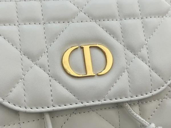 Dior Caro 奶白羊皮雙肩背包中號MM：圖片 9