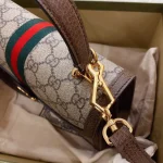 GUCCI Ophidia藍色帆布手提包-651055：圖片 5