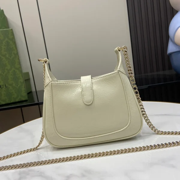 GUCCI Jackie Notte象牙漆皮手提包-782889：圖片 4