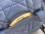 Dior Caro 藍色羊皮背包中號MM：圖片 8