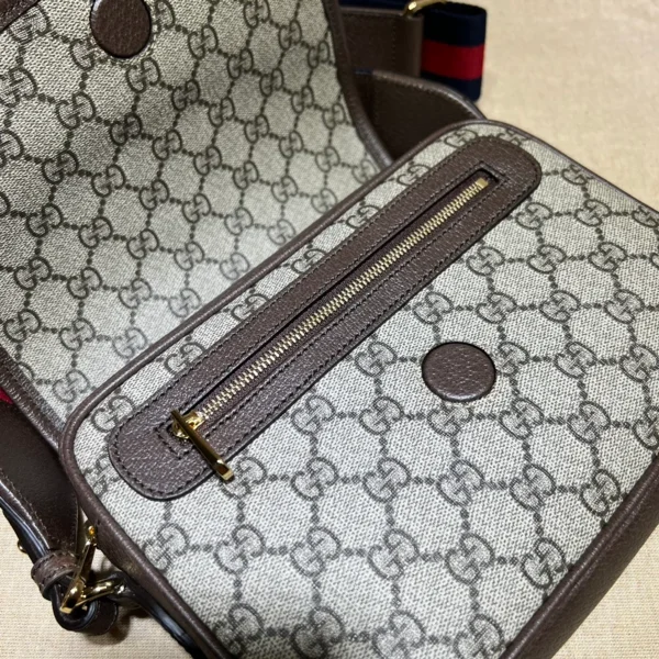 GUCCI Ophidia藍帆布斜挎包-722117：圖片 12