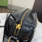 GUCCI GG Marmont黑色漆皮肩揹包-802448：圖片 7