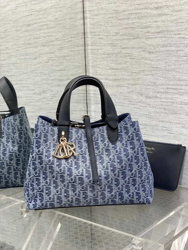 Dior Toujours 藍色丹寧托特包中號MM-M2821：圖片 2