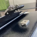 GUCCI Dionysus中號黑漆皮斜挎包-795007：圖片 8