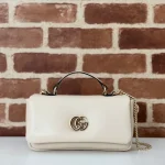 GUCCI GG Milano迷你鮮綠蓬鬆皮革手挽包-806017：圖片 2
