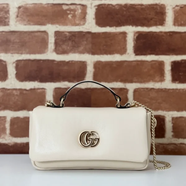 GUCCI GG Milano迷你鮮綠蓬鬆皮革手挽包-806017：圖片 2