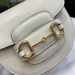 GUCCI Horsebit 1955黑皮革肩揹包-781387：圖片 6