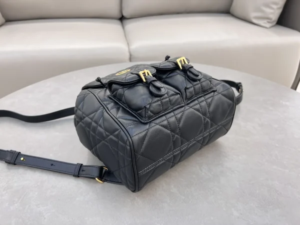 Dior Caro 黑色羊皮背包中號MM-M6301：圖片 5