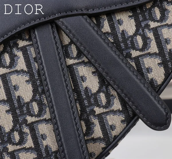 Dior Saddle 藍色單肩包中號MM-M0455：圖片 10