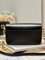 Dior 30 Montaigne 黑色小牛皮斜挎包小號PM-M9260：圖片 9