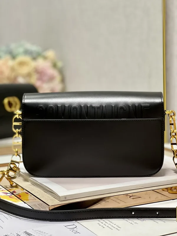 Dior 30 Montaigne 黑色小牛皮斜挎包小號PM-M9260：圖片 9