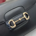 GUCCI Horsebit 1955米棕皮革肩揹包-815205：圖片 6