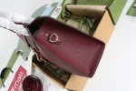 GUCCI Rosso Ancora中號紅色皮革手提包-806205：圖片 4