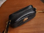 GUCCI GG Marmont黑色皺摺肩揹包-448065：圖片 7