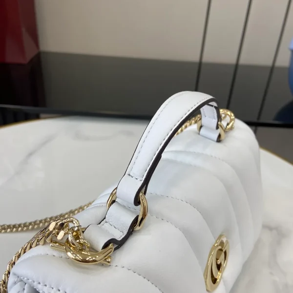 GUCCI GG Milano迷你粉紅皮革手挽包-806017：圖片 7