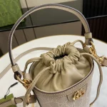 GUCCI Ophidia米棕皮革水桶包-760199：圖片 9
