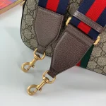 GUCCI Ophidia米棕帆布斜揹包-752591：圖片 9