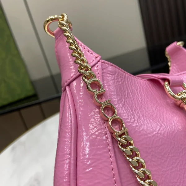 GUCCI Jackie Notte迷你紅漆皮斜揹包-782889：圖片 8