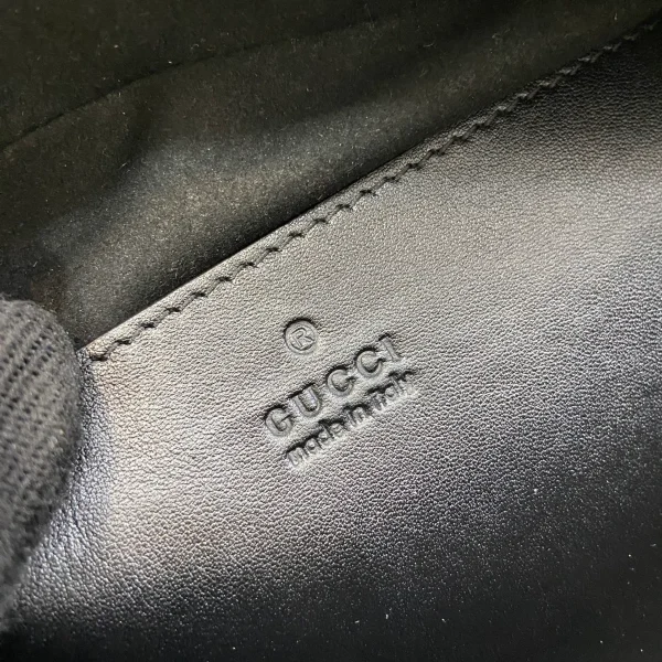 GUCCI GG Marmont黑色漆皮肩揹包-802448：圖片 10