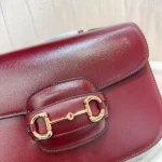 GUCCI 1955馬銜扣棕色皮革翻蓋包-602204：圖片 3