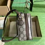 GUCCI Ophidia米棕帆布斜揹包-739392：圖片 5
