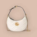 GUCCI GG Marmont白色皮革迷你斜揹包-699514