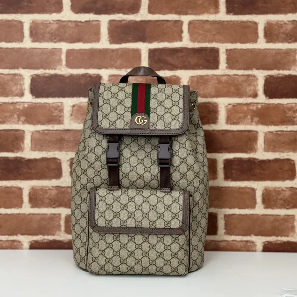 GUCCI Ophidia小號米棕帆布背包-792114：圖片 2