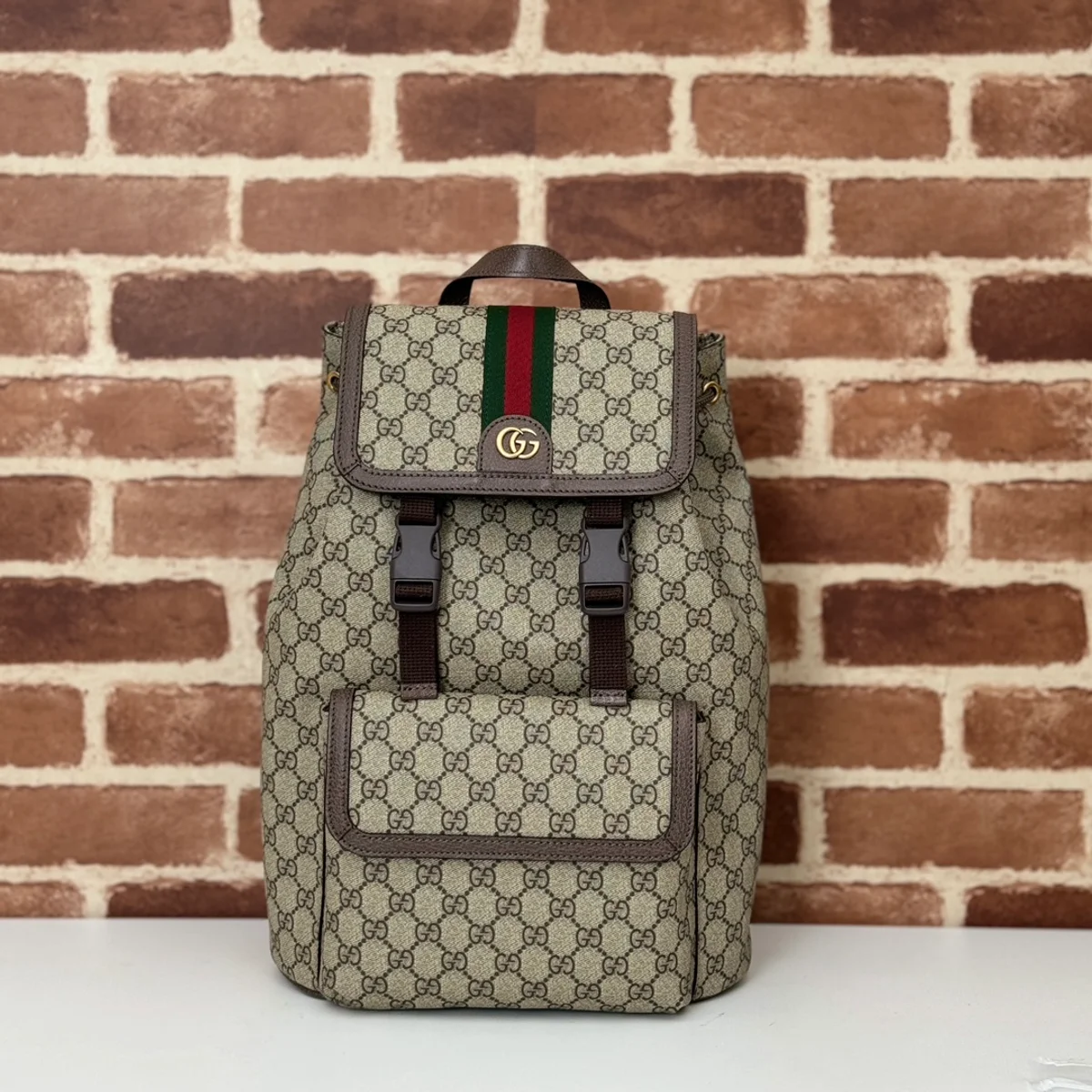 GUCCI Ophidia小號米棕帆布背包-792114 2 GUCCI Ophidia小號米棕帆布背包-792114