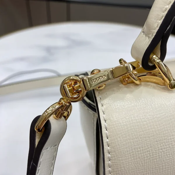 GUCCI Horsebit 1955黑皮革肩揹包-781387：圖片 7