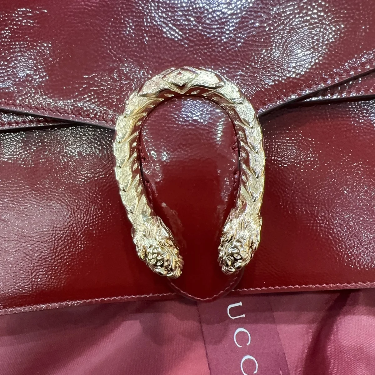GUCCI Dionysus小號淺灰漆皮肩揹包-795005 5 GUCCI Dionysus小號淺灰漆皮肩揹包-795005