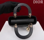 Dior Lady 黑色羊皮斜挎包小號PM-M0538：圖片 5