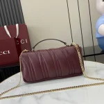 GUCCI GG Milano小號深綠皮革手提包-806016：圖片 4