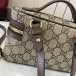 GUCCI Ophidia超迷你米白帆布斜揹包-816357：圖片 8