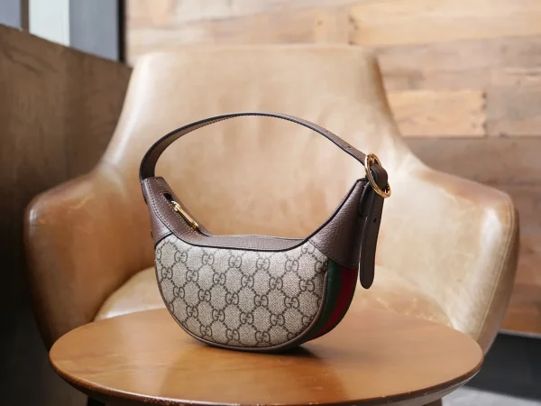 GUCCI Ophidia米棕帆布斜背包-658551：圖片 3