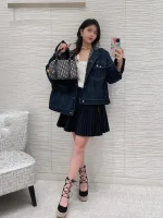 Dior D-Vibe 藍色皮革斜挎包中號MM-M1340：圖片 10