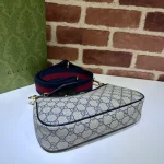 GUCCI Ophidia米白帆布斜背包-735132：圖片 5