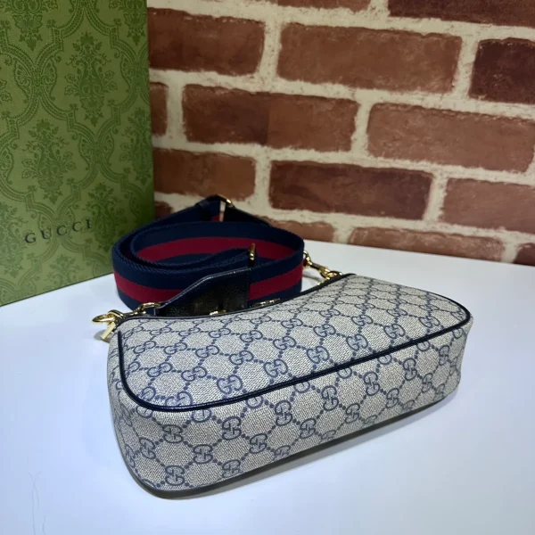 GUCCI Ophidia米白帆布斜背包-735132：圖片 5