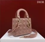 Dior Lady 胭脂色羊皮斜挎包小號PM-M0538：圖片 2