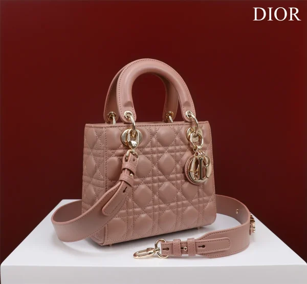 Dior Lady 胭脂色羊皮斜挎包小號PM-M0538：圖片 2