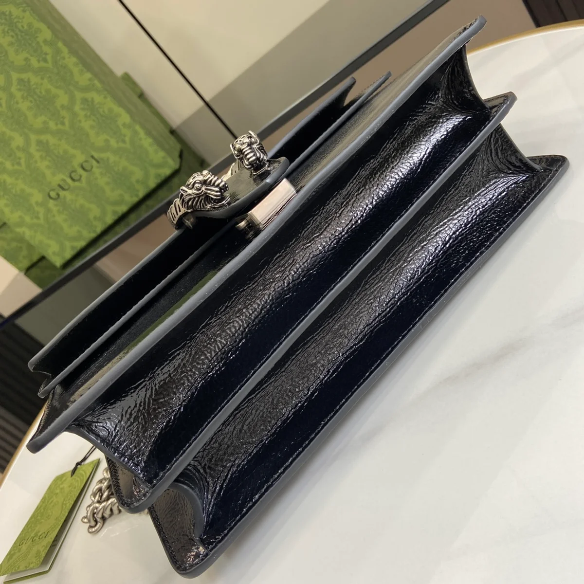 GUCCI Dionysus小號紅漆皮肩揹包-795005 5 GUCCI Dionysus小號紅漆皮肩揹包-795005