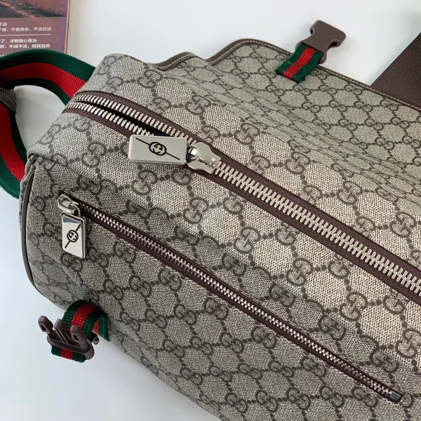GUCCI GG Supreme中號米棕帆布斜背包-760123：圖片 9