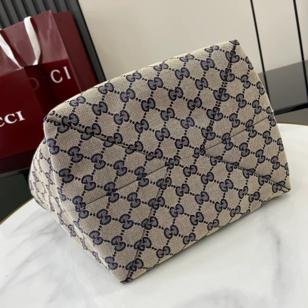 GUCCI Totissima小號米藍帆布托特包-788211：圖片 5