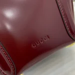 GUCCI Bamboo竹製開心果綠皮革手提包-805832：圖片 7