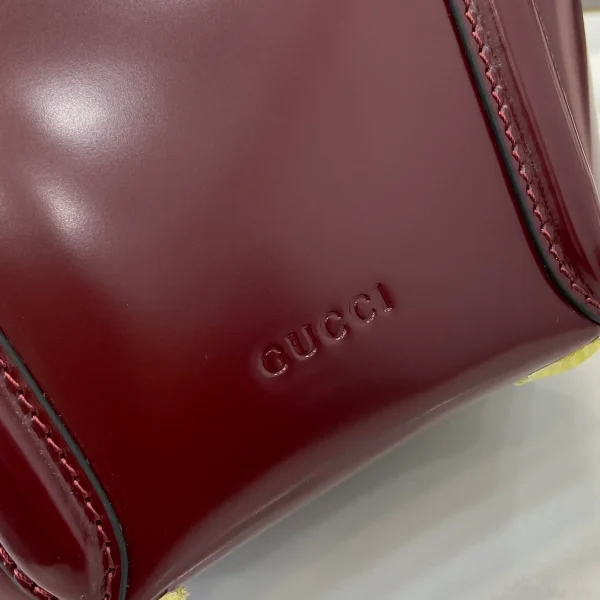 GUCCI Bamboo竹製開心果綠皮革手提包-805832：圖片 7