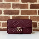 GUCCI GG Marmont灰色皮革斜挎包-751526：圖片 2